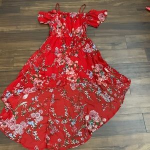 Red High Low Dress - Size XL
